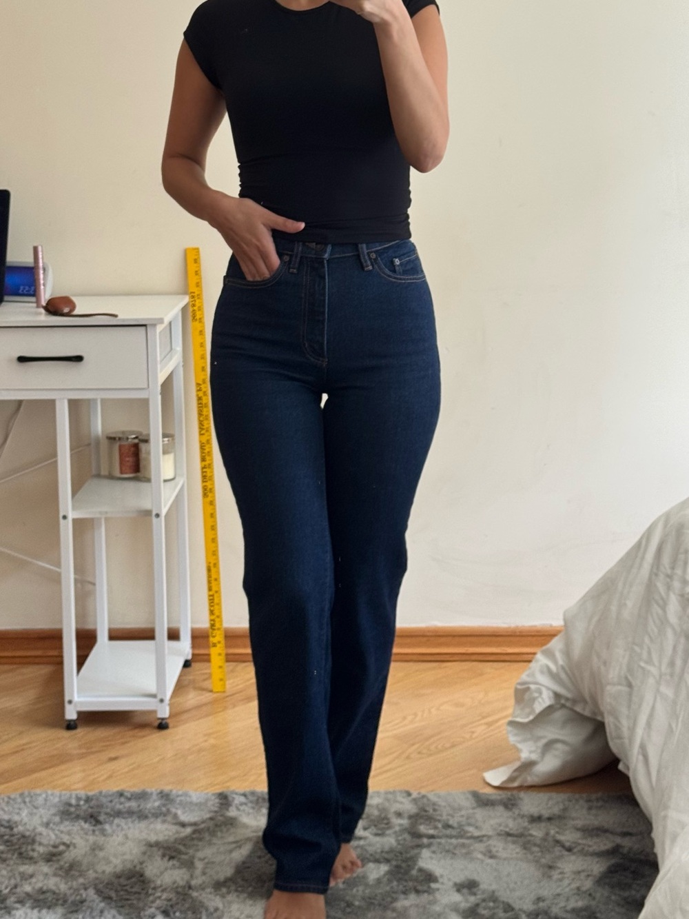 High-Rise Dark Blue Women’s Jeans
